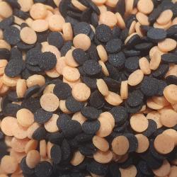 confetti orange and black